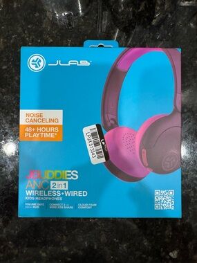JLab JBuddies ANC Kids On-Ear Headphones - Pink